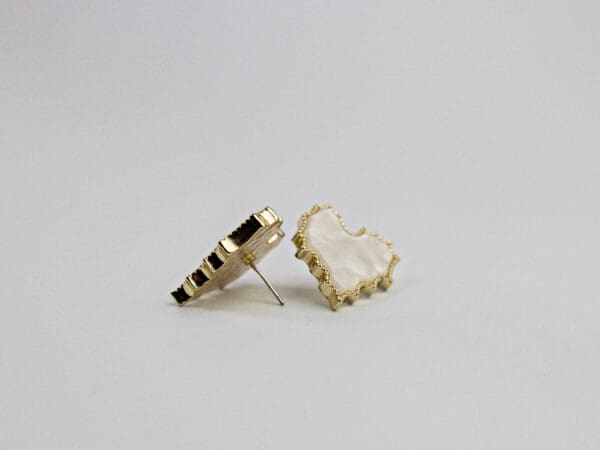 A pair of earrings that are on the ground.